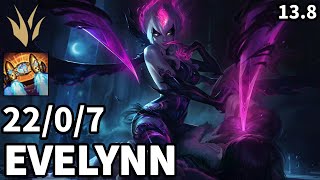 Evelynn Jungle vs Zed - EUW Master | Patch 13.8