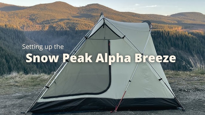 Snow Peak Alpha Breeze 4 Tent Overview, Set Up, Awning & Takedown 