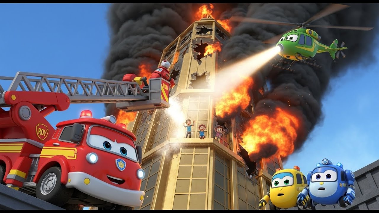 High-Rise Fire Rescue! The Gold Tower Emergency 🏢🔥 | Robocar Poli | Wheelie Wonder Team
