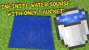 How To Make a Infinite Water Source With 1 bucket In Minecraft! (1.16/1.17)