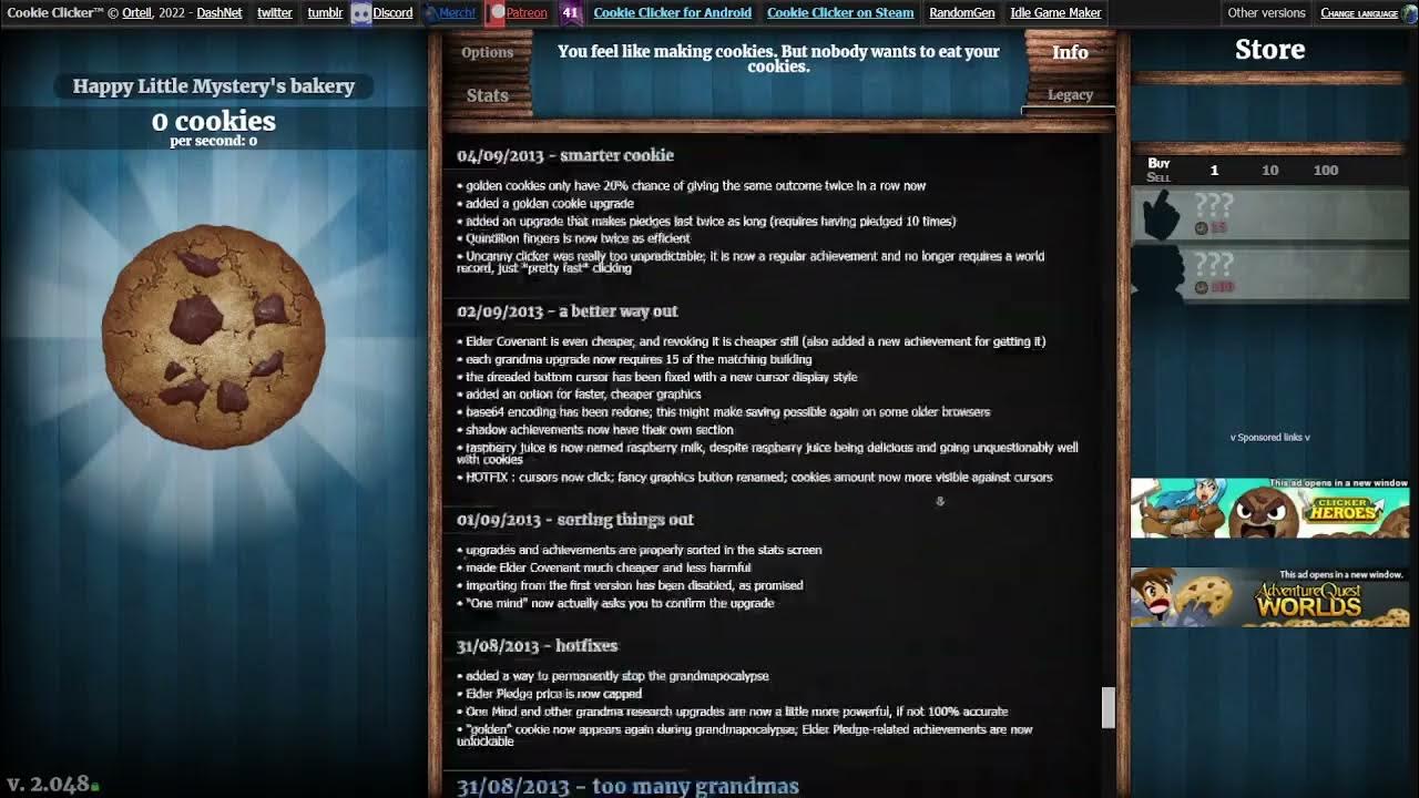 Cookie clicker olden days youtube