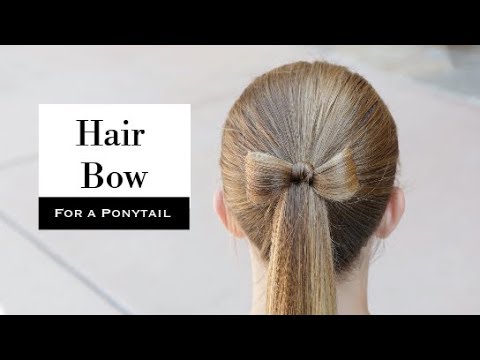 Hair Bow on a Ponytail by Erin Balogh - YouTube