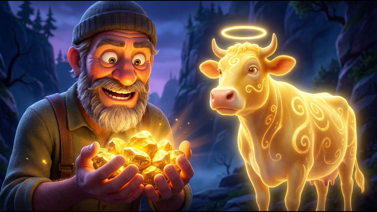 “This Cow Turned Dung Into Gold 😱 | A Magical Moral Story” 
