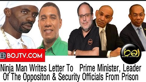 Ninja Man Allegedly Writes Letter To Andrew Holness, Mark Golding, Horace Chang & Other Stakeholders