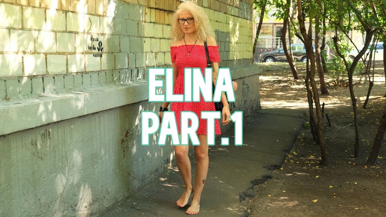 Elina - A barefoot blonde in a red dress [pt.1] (from City-Feet.com)