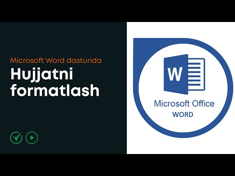 Video: MS Word 2010 da formatlash nima?