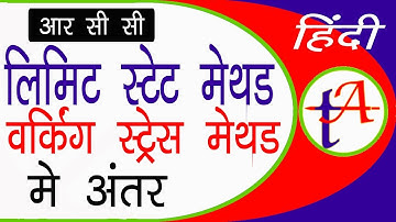 Differences between Working stress method and Limit state method. RCC-12 TA0007