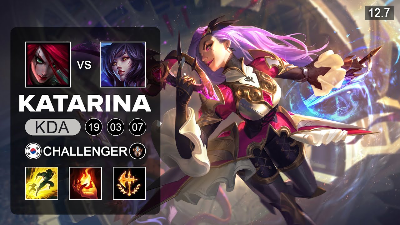 KatEvolved Katarina vs Ahri Mid - KR Challenger - Patch 12.7 Season 12
