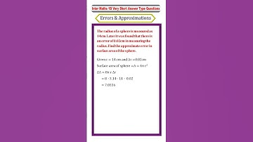 Errors & Approximations vsaq