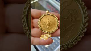 centenario coin 22k with 14k rope bezel. Au0026L JEWELERS Pomona valley indoor SWAPMEET SPACE D14