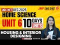 UGC NET Home Science Unit 6 | Housing And Interior designing UGC NET Home Science 2025 By Aditi Mam
