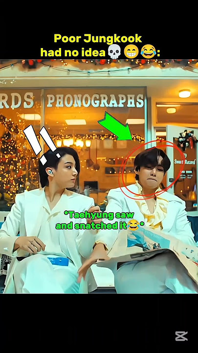 Poor Jungkook๐ฅฒTaehyung snatched paper from Jungkook๐๐คฃ #bts#jungkook#kimtaehyung #kpop#viral#shorts