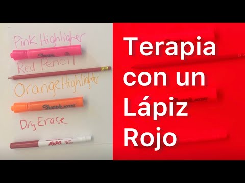 Terapia visual con lápiz rojo para ambliopía u ojo vago.