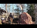 С ПАЛАТКОЙ НА ОСТРОВЕ. ВЕСЕННЯЯ ИСТОРИЯ. ЖИВУ НА ТАЁЖНОЙ РЕКЕ. ДОБЫЛ УТКУ. ОХОТА НА СЕЛЕЗНЯ