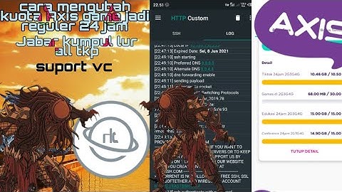 Hadir📢 Jhon Update Lagi27!Cara Merubah Kuota Axis game Menjadi Reguler 2021 All Tkp Jabar 100%Work