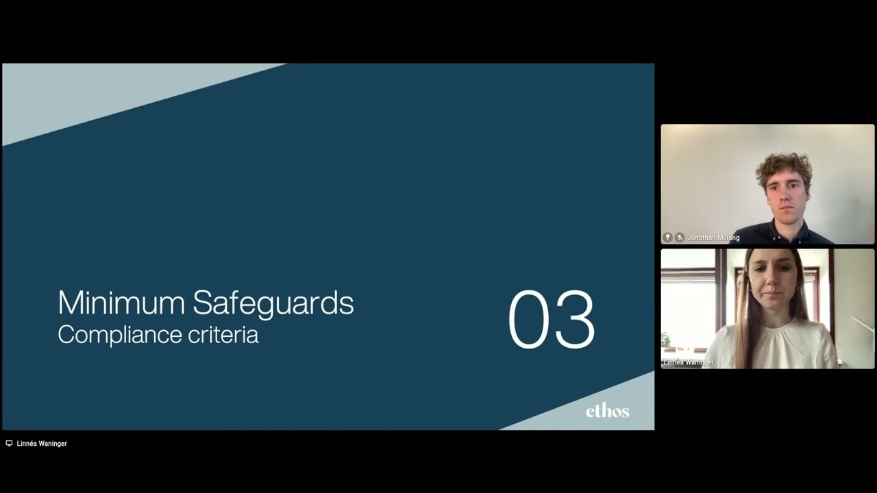 Securing your taxonomy % by fulfilling the minimum safeguards