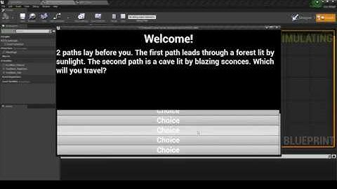 Tutorial Part 1: Text Based Choose Your Own Adventure Game With a GUI in Unreal Engine 4