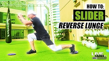 How To Do A SLIDER REVERSE LUNGE | Exercise Demonstration Video and Guide