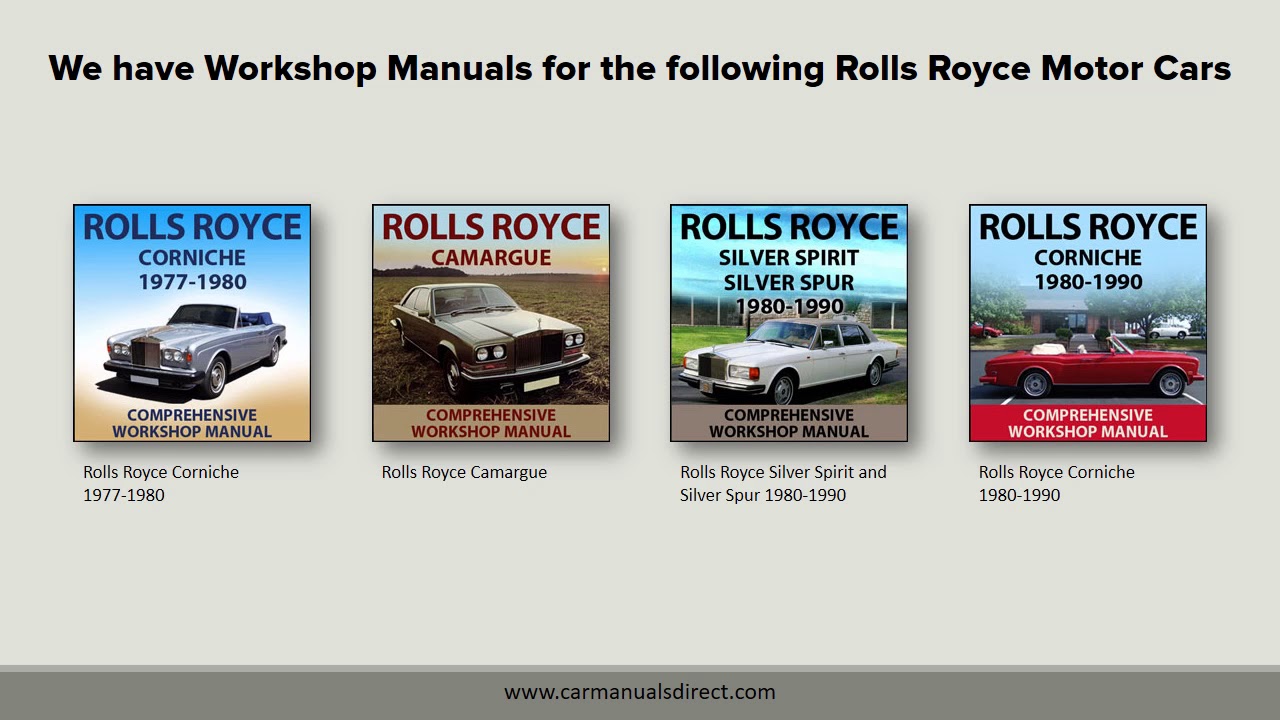 Rolls Royce Workshop Manuals - YouTube
