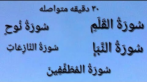30 دقيقة من القرآن الكريم بصوت القارئ محسن خفاجي