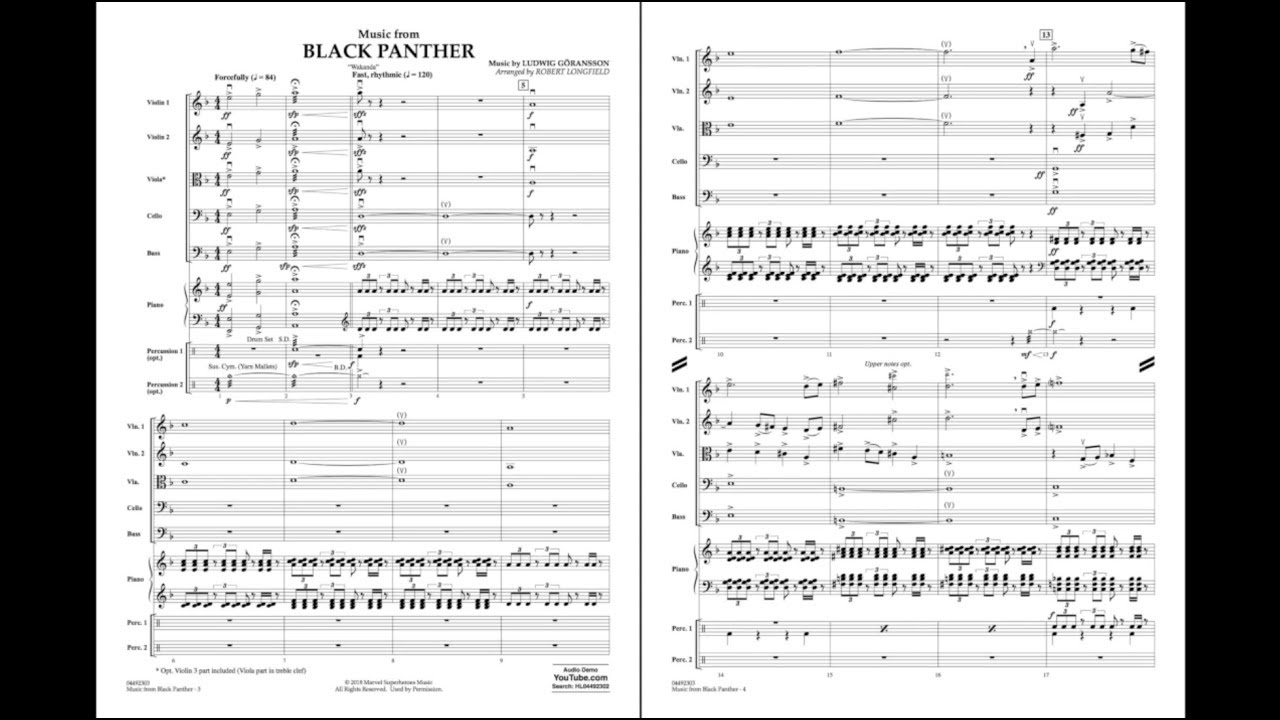 black panther movie theme song score