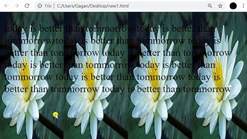 XHTML and CSS Tutorial 19 - background images and color