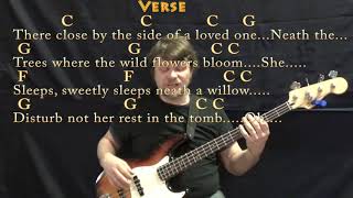 Church in the Wildwood (Traditional) Bass Guitar Cover Lesson in C with Chords/Lyrics