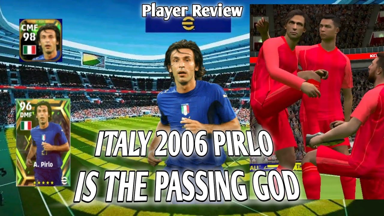 Pirlo 99 Rated Player Review 🤩 King of passes?? Efootball 2023 ITALY 2006 