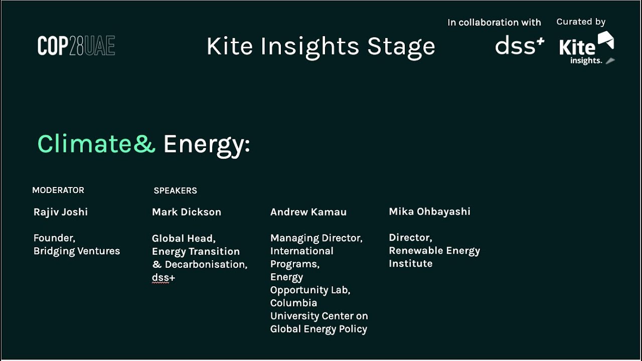COP28 Climate& Energy in collaboration with DSS+