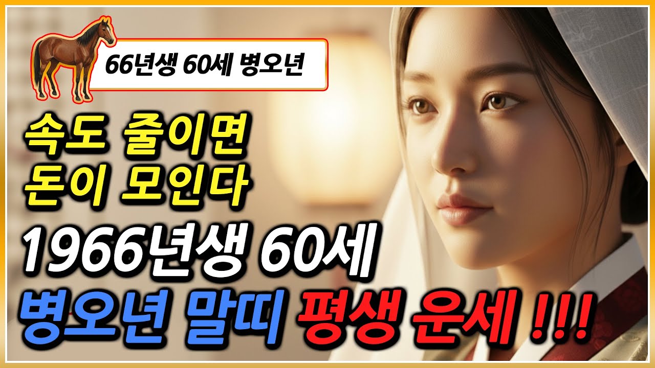 1966년생 말띠 평생운세 미쳤다 정리하면 회수된다