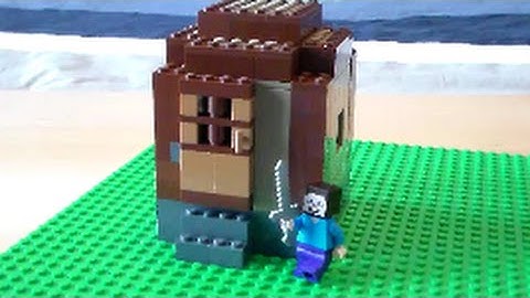 Lego Minecraft Mini-Fig Scale Village Tutorial Part 7 Wood Hovel