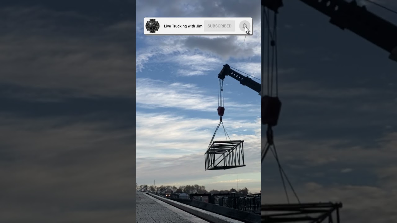 Stepdeck Trucking Loading a Crane Boom 