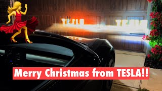 Tesla Holiday Light Show with Music! 2021 Model 3 New Christmas Dance 4K