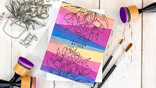 Modern Background with Lighthouse Stencil