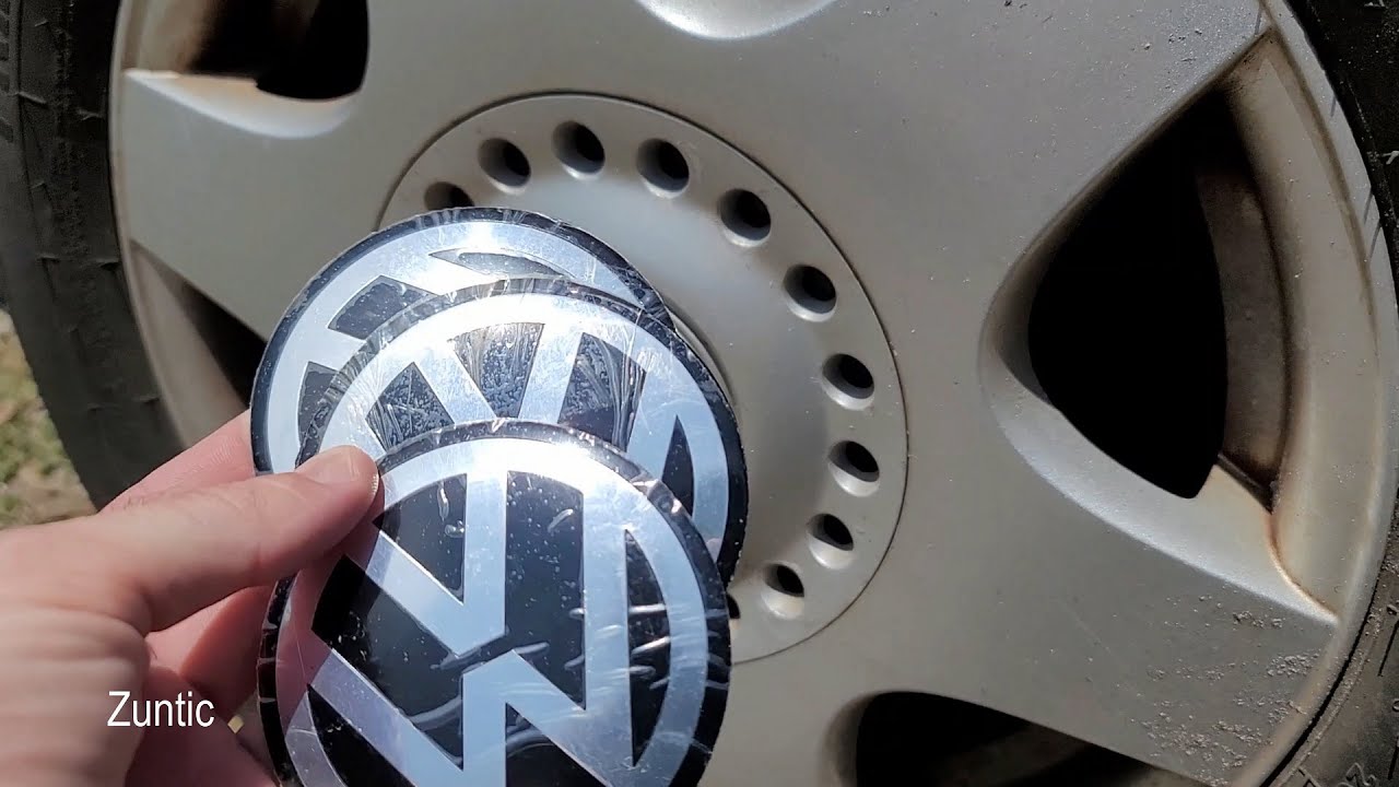 Vw New Beetle Wheel Center Hub Caps Sticker Emblem Decal Install Of 90mm Little Dome Stickers 