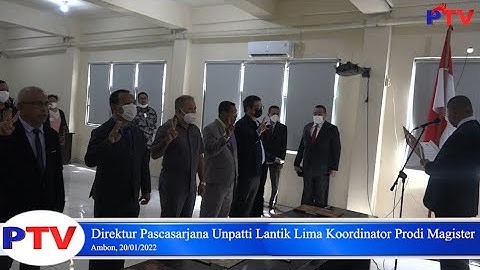 PATTIMURA TV - Direktur Pascasarjana Unpatti Lantik Lima Koordinator Prodi Magister
