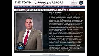 Hope Mills Board of Commissioners Regular Meeting- March 2, 2026