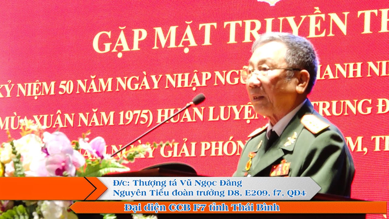 Vũ Ngọc Đăng CCB Thái Bình bài phát biểu rất cảm động trong hội nghị