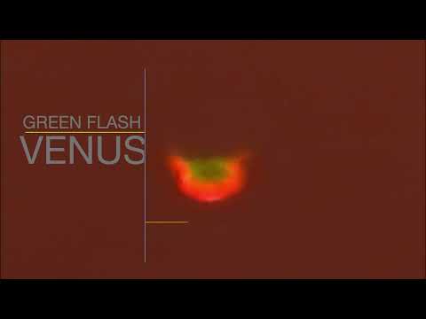 Green flash explosive on Venus