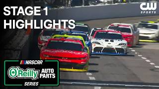 NASCAR O'Reilly Auto Parts Series at Martinsville: Stage 1 Highlights | NASCAR on The CW