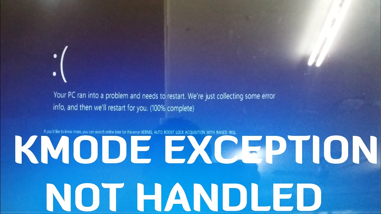 BSOD in Windows 10 KMODE EXCEPTION NOT HANDLED 1 Simple Fix YouTube