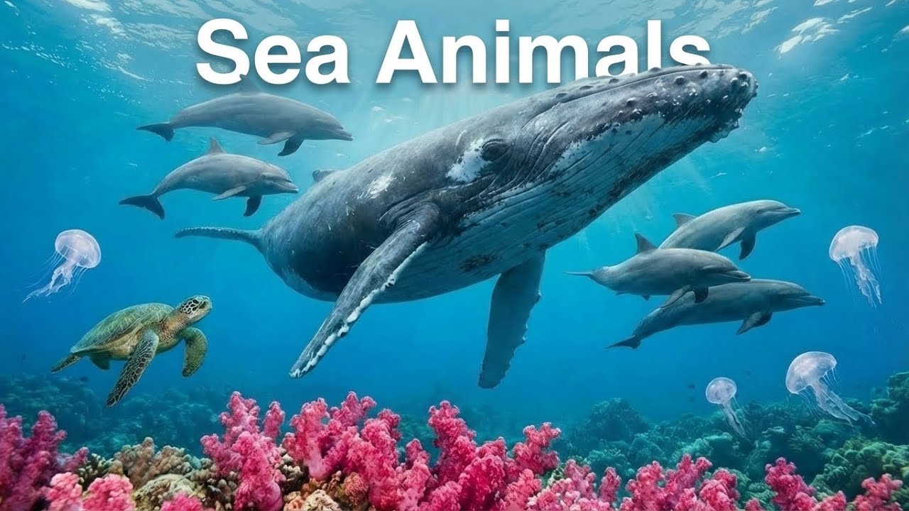 Sea Animals for Kids | Learn Ocean Animals | Calm & Gentle Video