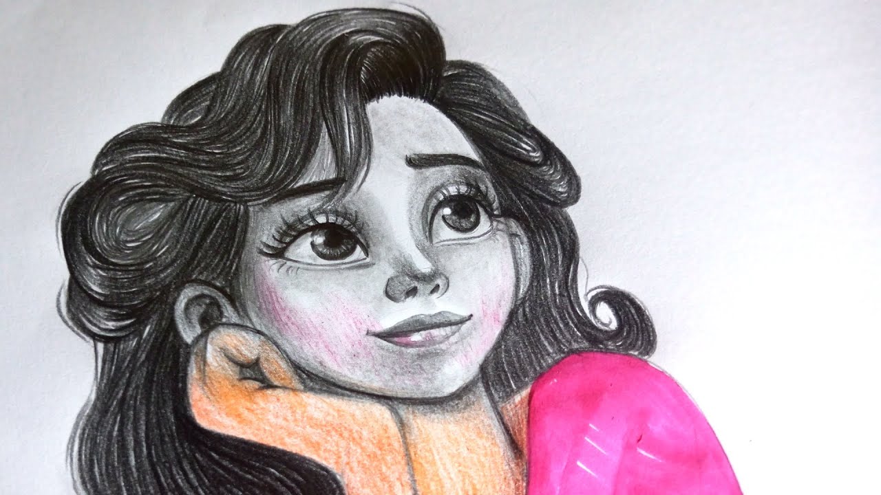 how to draw a girl Easy pencil girl drawing step by step beautiful