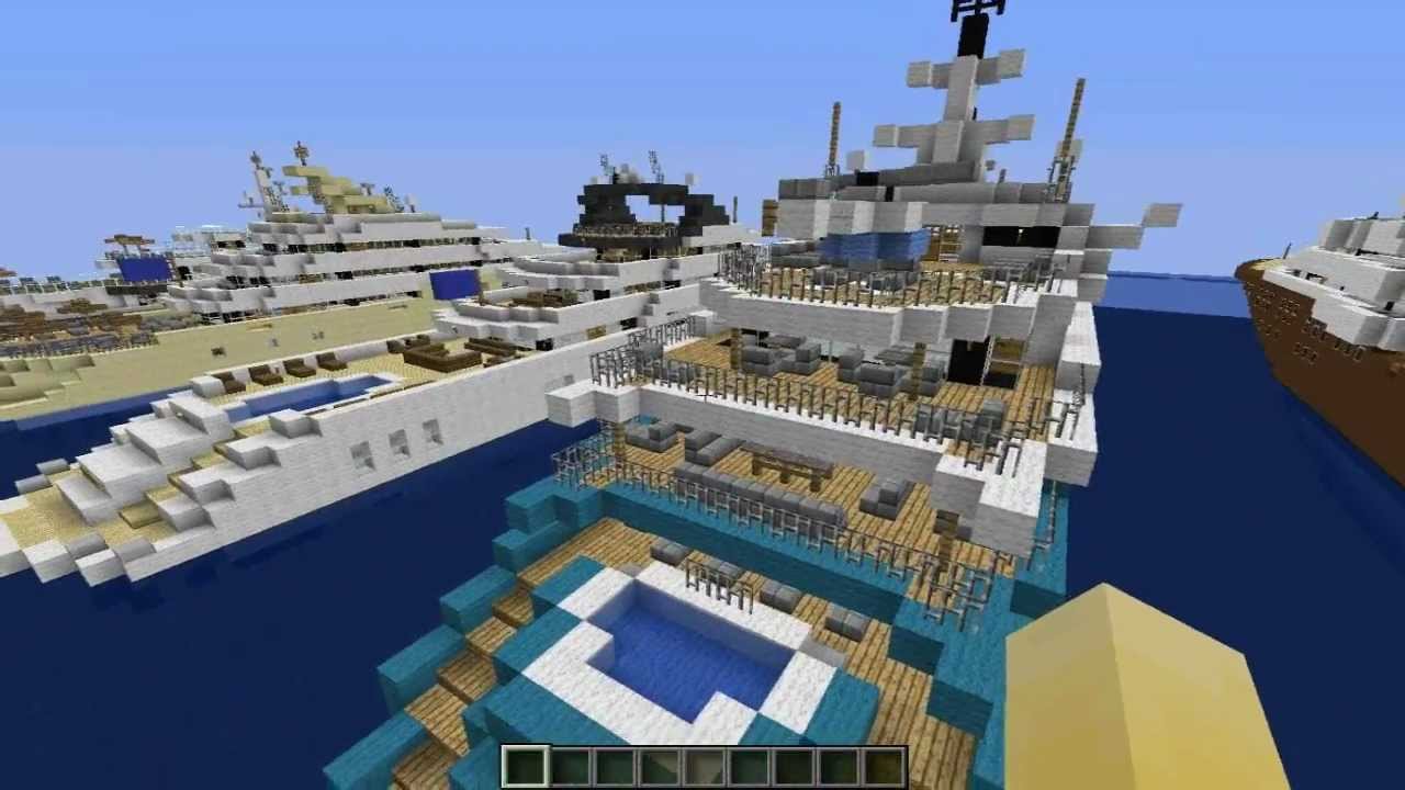 Minecraft Yacht Pack 2 (Five Mega Yacht Download) YouTube