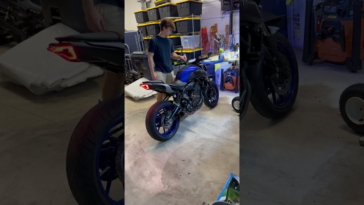 Yamaha MT 07 Cold Start Idle Akra Carbon Full System