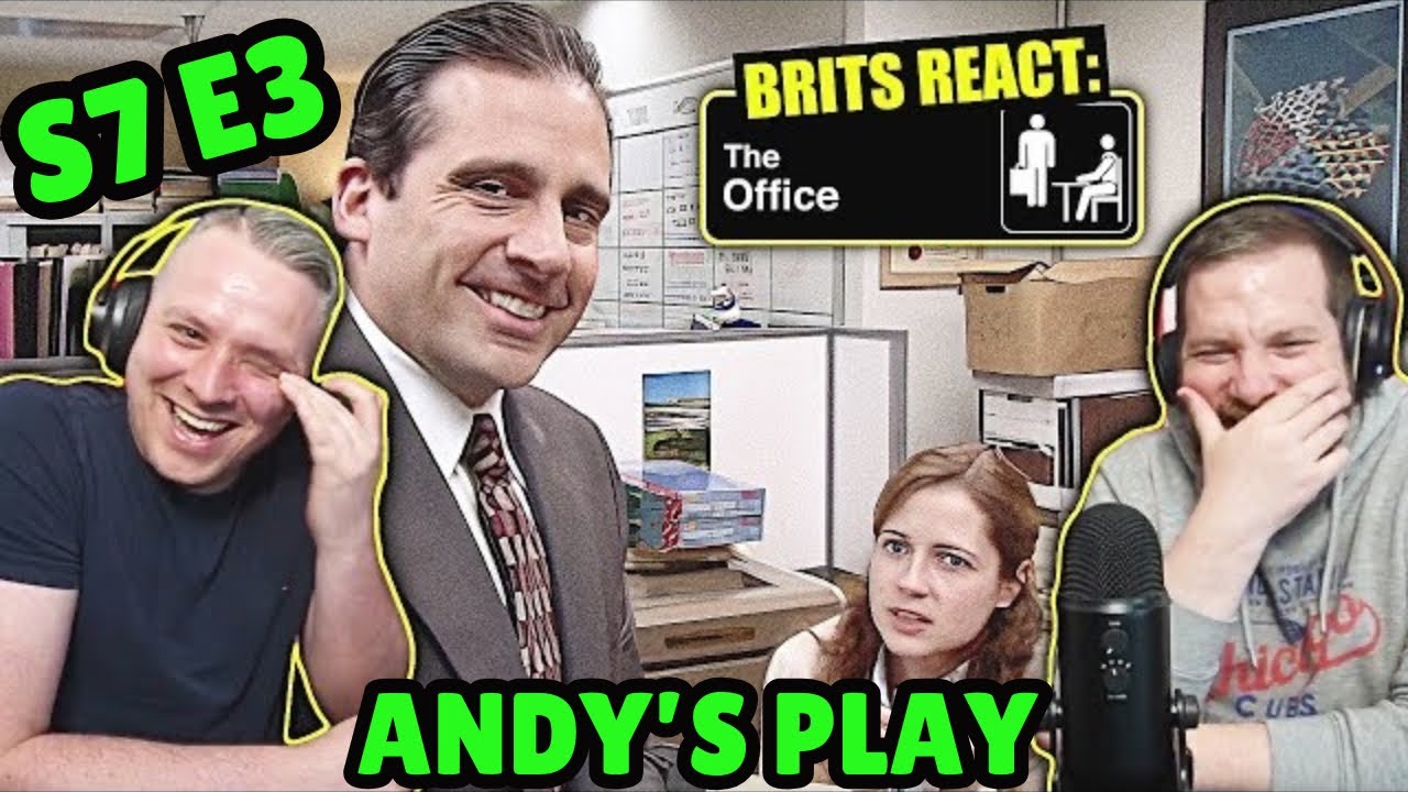 British Guys HILARIOUS The Office Reaction | Season 7 Episode 3 (Andy's Play)