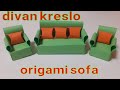 Qog'ozdan narsalar yazash | Qog'ozdan divan krelo yashash | origami | origami sofa