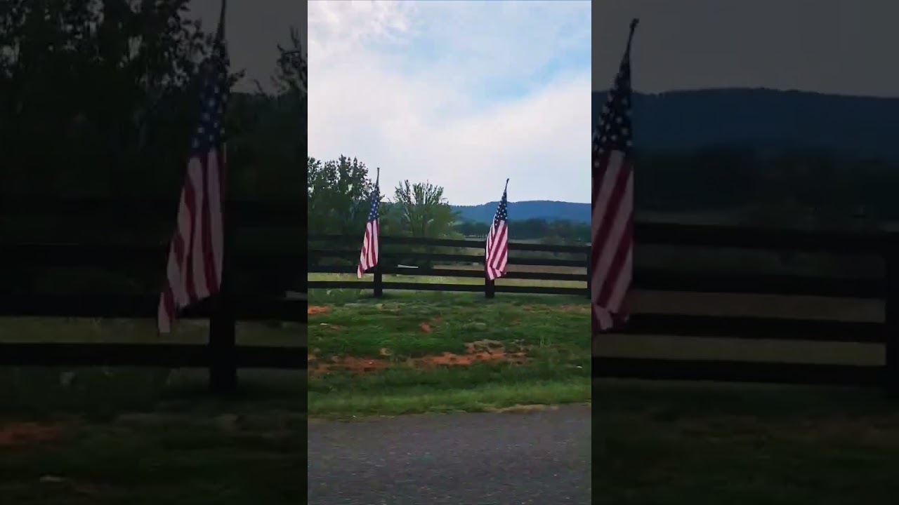 2 miles of American Flags at Trump Winery. Pt.1 of 2. 