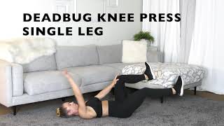 Deadbug Knee Press Single Leg
