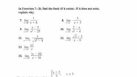 One Sided Limits and Continuity 01